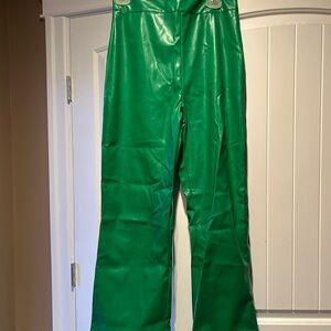 Green Leather Pants
